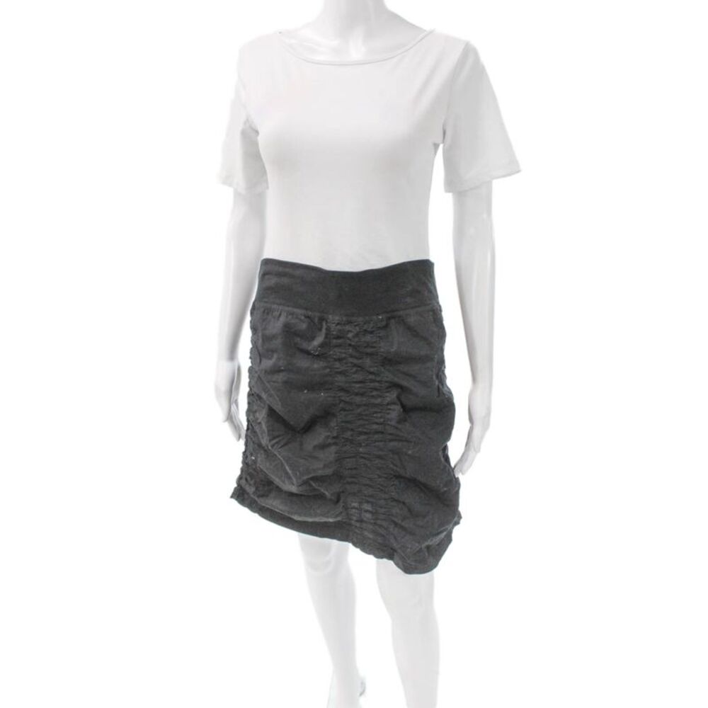 Wearables Womens Mini Skirt Black Cotton Short Pull On Size M